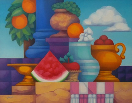 &quot;Sandia&quot;, óleo s / t, 61 x 79 cm.